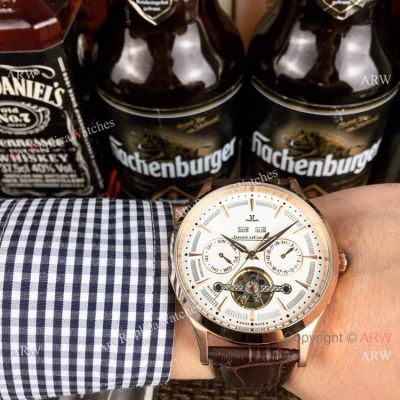 Jaeger-LeCoultre Master Grande Tradition Tourbillon Rose Gold White Watch - 2019 Copy